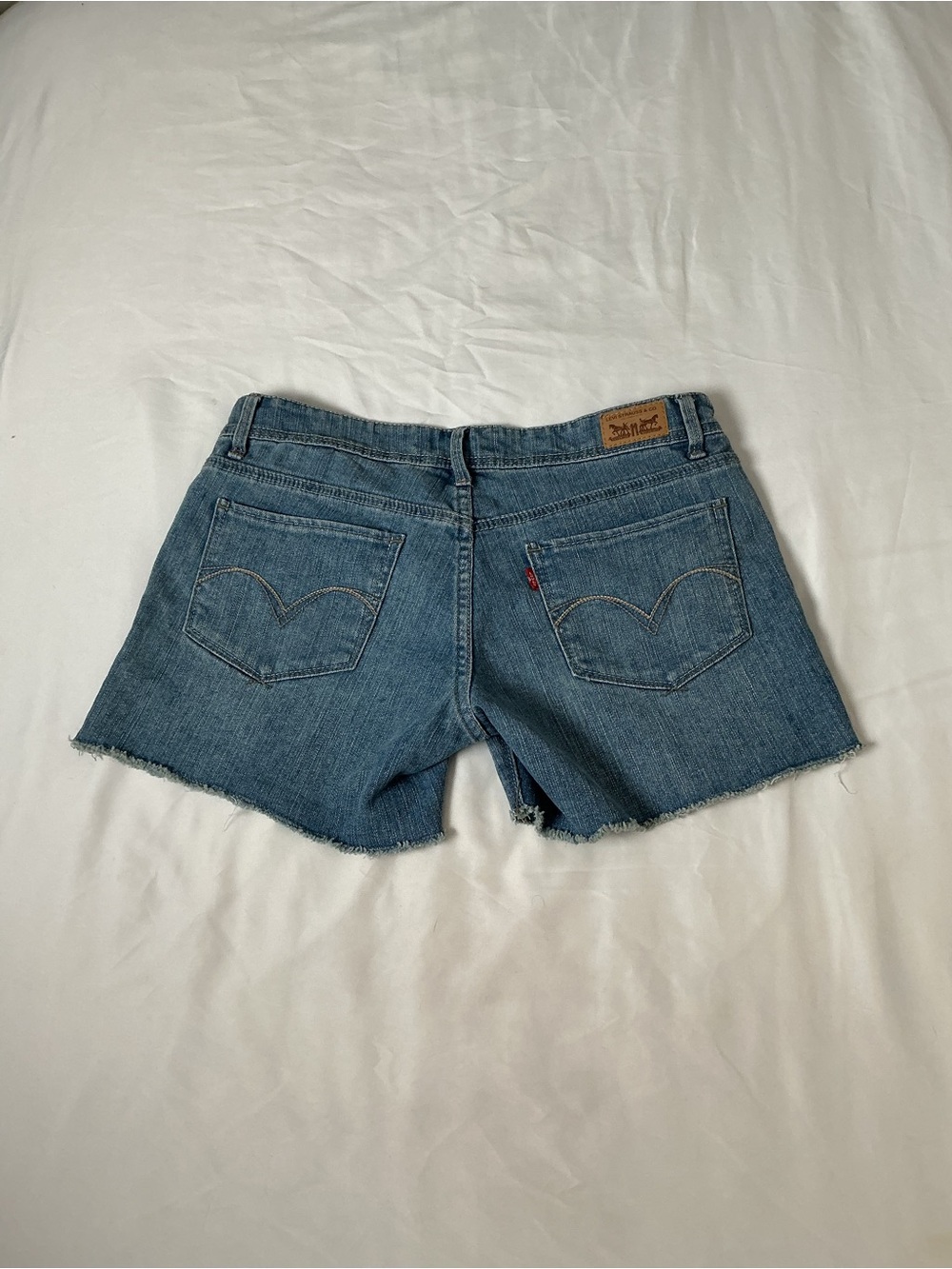 Levi's Light Blue Denim Cutoff Shorts - Picture 9 of 9